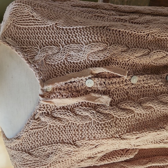 NWT Free People Tan Knit Cardigan​​​​ - Picture 2 of 4